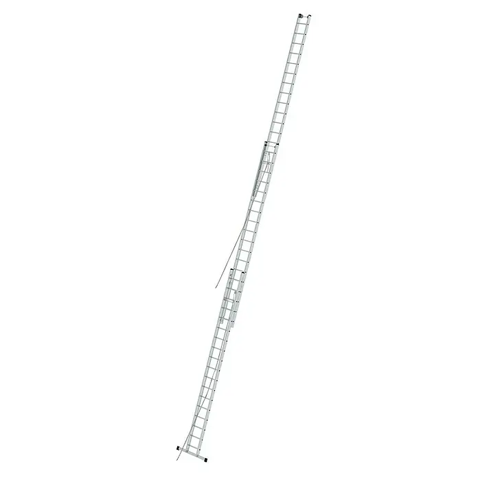 Krause Stabilo Seilzugleiter - Anzahl Tritte: 54 Stk., Arbeitshöhe: 12,95 m, Aluminium - Aluminiumleiter ausgefahren mit Sprossen zum Aufsteigen, ideal für Reparaturen und Arbeiten in der Höhe.