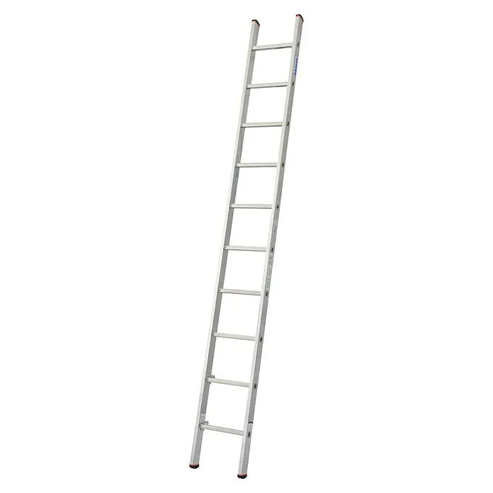 Krause Monto Mehrzweckleiter Tribilo - Arbeitshöhe: 7,65 m, Anzahl Tritte: 30 Stk., Belastbarkeit: 150 kg, Aluminium - Graue einteilige Sprossenleiter, ideal für Bauarbeiten und Reparaturen. Für sicheren Auf- und Abstieg in verschiedenen Höhen.