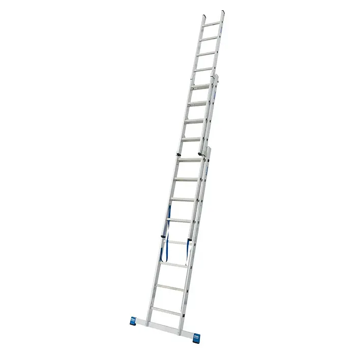 Krause Stabilo Mehrzweckleiter - Anzahl Tritte: 24 Stk., Arbeitshöhe: 6,05 m, Belastbarkeit: 150 kg, Aluminium - Ausgezogene Alu-Schiebeleiter von KRAUSE mit breiten Trittstufen für sicheren Stand bei Arbeiten in der Höhe. Ideal für Handwerker und Heimwerker.