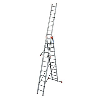 Krause Monto Višenamjenske ljestve na izvlačenje (Funkcija stepenica, Radna visina: 9,3 m, 3 x 12 prečki, Aluminij)