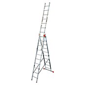 Krause Monto Sprossen-Mehrzweckleiter Tribilo (Arbeitshöhe: 7,65 m, 3 x 10 Sprossen, Aluminium)