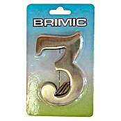 Micel Brimic Número 10 cm (3, Dorado)