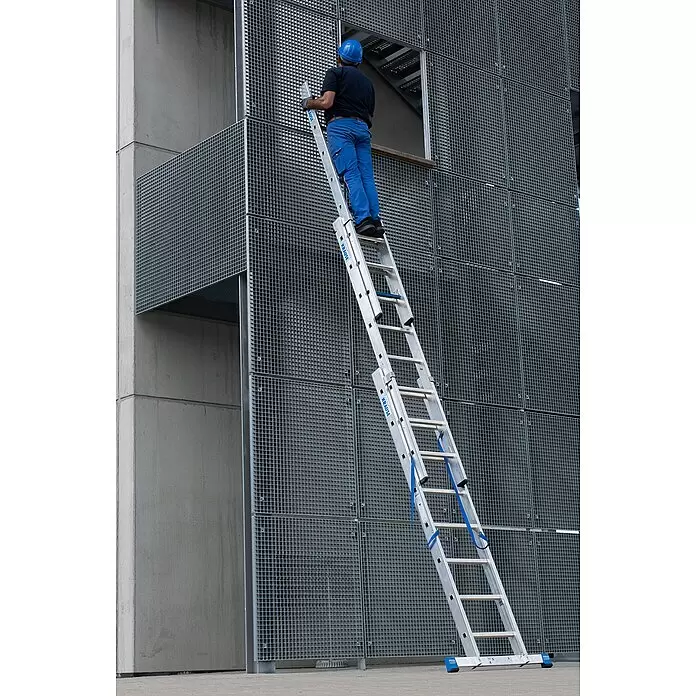 Krause Stabilo Mehrzweckleiter +S - Anzahl Tritte: 24 Stk., Arbeitshöhe: 5,95 m, Aluminium - Anwendungsbeispiel