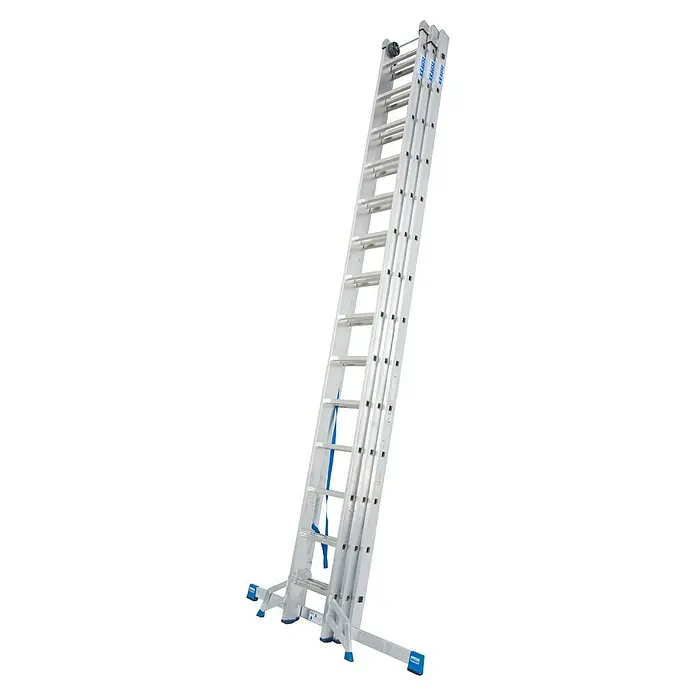 Krause Stabilo Mehrzweckleiter - Anzahl Tritte: 42 Stk., Arbeitshöhe: 10,9 m, Belastbarkeit: 150 kg, Aluminium - Mehrzweckleiter von Krause für vielseitige Einsätze im Innen- und Außenbereich, ideal für Handwerker und Heimwerker.