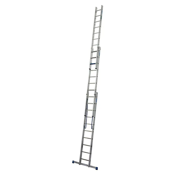 Krause Stabilo Mehrzweckleiter +S - Anzahl Tritte: 30 Stk., Arbeitshöhe: 7,5 m, Aluminium - Aluminium-Mehrzweckleiter, ideal für verschiedene Höhenarbeiten. Robuste Konstruktion und vielseitige Einsatzmöglichkeiten.