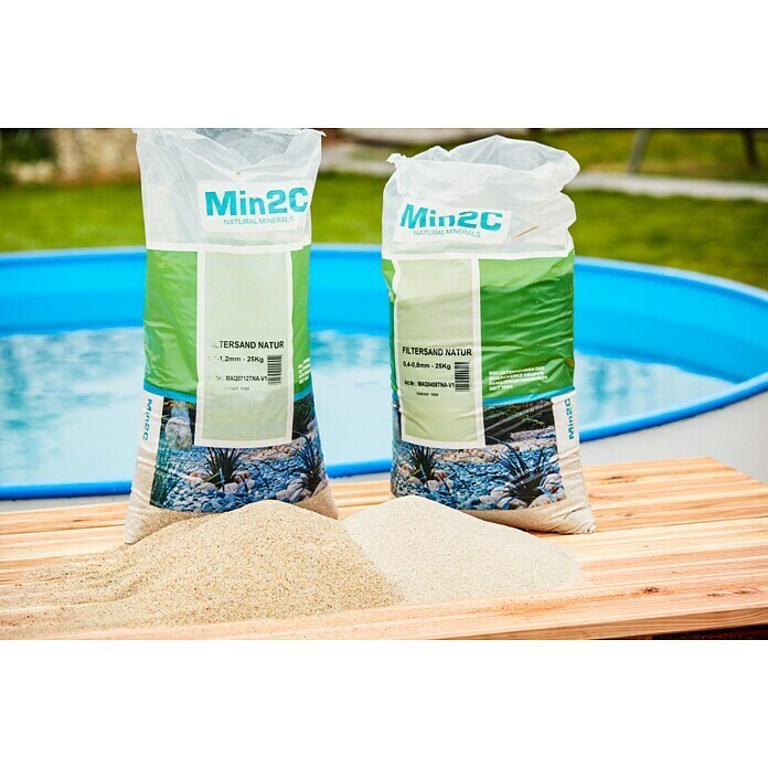 Min2C Aquasil-Filtersand (0,4 - 0,8 mm, 25 kg)
