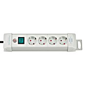 Brennenstuhl Premium-Line Steckdosenleiste (Anzahl Steckdosen Schuko: 4, Grau, Kabellänge: 1,8 m, Max. Anschlussleistung: 3.680 W)