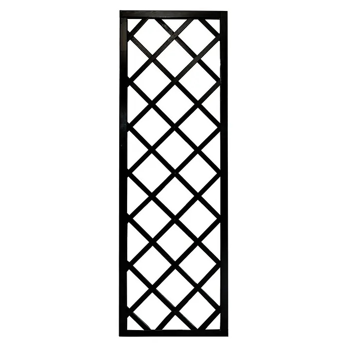 Andrewex Rankgitter Nancy - 60 x 180 cm, Anthrazit - Ein dunkler, schlanker Raumteiler mit einem eleganten, rautenförmigen Gittermuster. Ideal, um Bereiche stilvoll abzugrenzen.