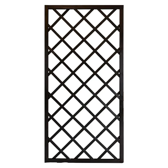 Andrewex Rankgitter Nancy - 90 x 180 cm, Anthrazit - Dunkler Holzspalier mit Rautenmuster und stabilem Rahmen, ideal für Garten und Dekoration.