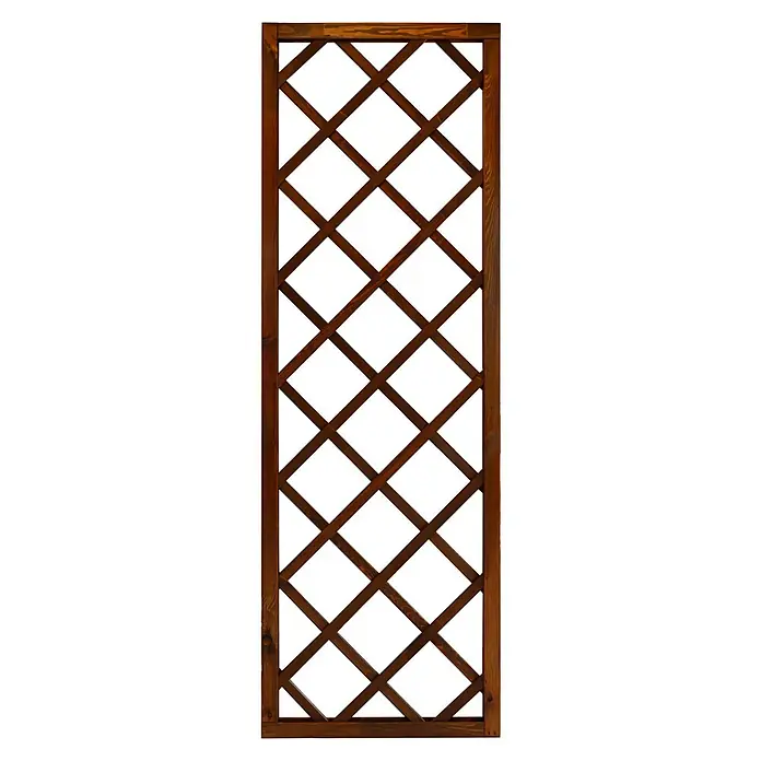 Andrewex Rankgitter Nancy - 60 x 180 cm, Braun - Holzspalier mit braunen Latten und quadratischen Öffnungen. Ideal als Sichtschutz oder Rankhilfe im Garten.