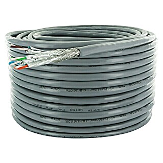 Schwaiger Kabel voor netwerk CAT6A (50 m, Grijs, Tot 10,2 Gbit/s)