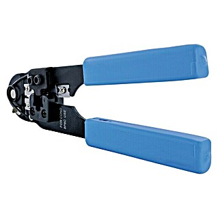 Schwaiger Krimptang voor RJ45 stekker (Blauw/zwart, Materiaal: Kunststof)