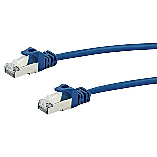 Schwaiger Kabel voor netwerk CAT8 S/FTP (Lengte: 2 m, Blauw, RJ45-stekker, Tot 40 Gbit/s)