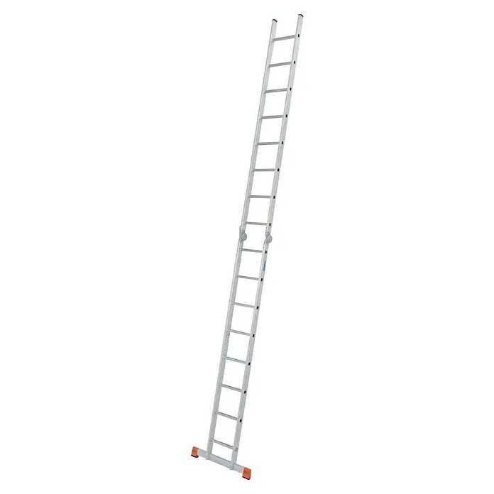 Krause Monto Doppelleiter TriMatic - Anzahl Tritte: 16 Stk., Arbeitshöhe: 5,5 m, Aluminium - Eine ausziehbare Mehrzweckleiter aus Aluminium, perfekt für diverse Arbeiten. Sie bietet Stabilität und Sicherheit.
