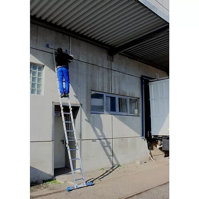 Krause Stabilo Mehrzweckleiter - Anzahl Tritte: 16 Stk., Arbeitshöhe: 5,5 m, Aluminium - Anwendungsbeispiel