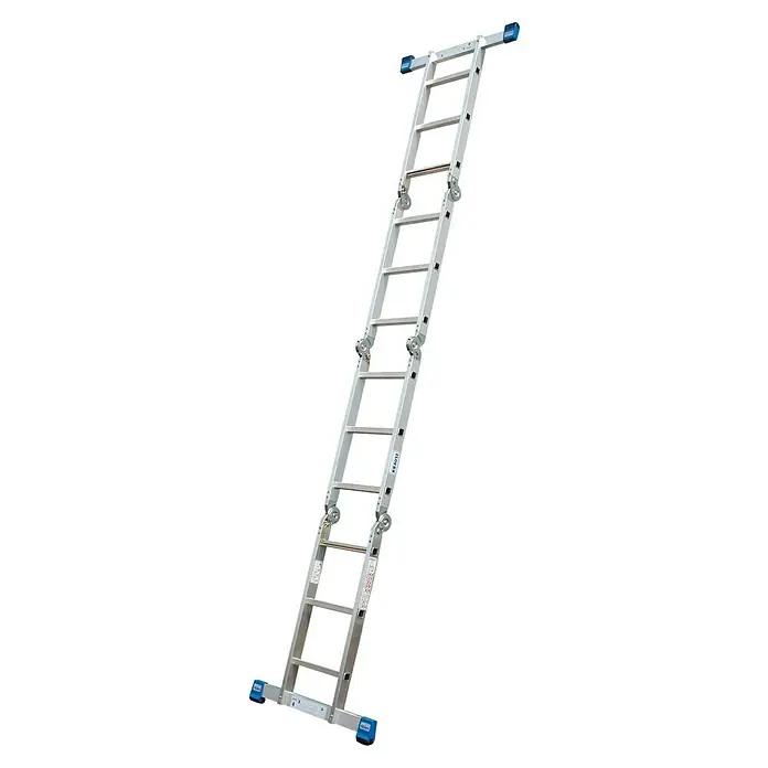 Krause Stabilo Mehrzweckleiter - Anzahl Tritte: 12 Stk., Arbeitshöhe: 4,4 mm, Aluminium - Silberne Mehrzweckleiter, ideal für verschiedene Höhen. Robuste Konstruktion für sicheren Einsatz im Innen- und Außenbereich.