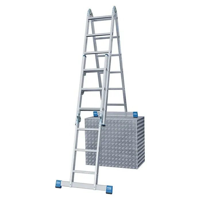 Krause Stabilo Mehrzweckleiter - Anzahl Tritte: 12 Stk., Arbeitshöhe: 5,3 m, Aluminium - Silberne Mehrzweckleiter von Krause, vielseitig einsetzbar für verschiedene Höhen und Aufgaben. Ideal für Heimwerker und Profis.