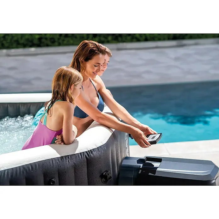 Intex PureSpa Plus Greystone Square Hot Tub 6 Person