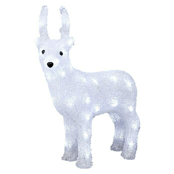 Konstsmide LED-Weihnachtsdekoleuchte Rentier (29 x 11,5 x 38 cm, Weiß, Netzbetrieben, LED) | BAUHAUS