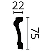 Nmc Decoflair Zierprofil Wandleiste CO3 (2 m x 22 mm x 75 mm, Hochverdichtetes extrudiertes Polymer (HDPS)) | BAUHAUS