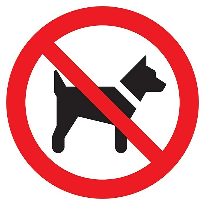 Pickup Señal de prohibición (Diámetro: 18 cm, Perros No)