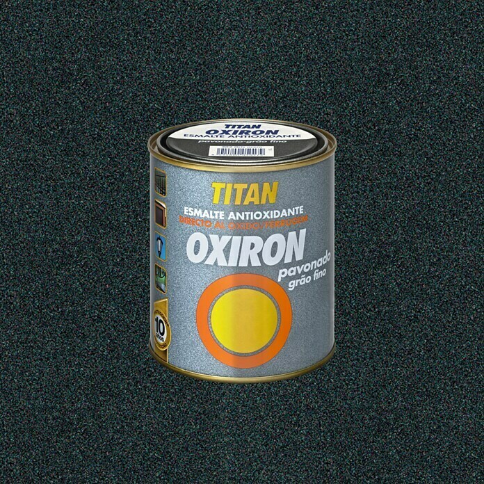 Oxiron Esmalte para metal (Negro, 4 l, Grano fino, Base solvente)