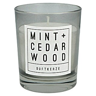 Duftkerze (Im Glas, Mint und Cedarwood, Ø x H: 6,5 x 7,9 cm)