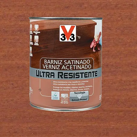 V33  Barniz para madera Satinado Ultra Resistente