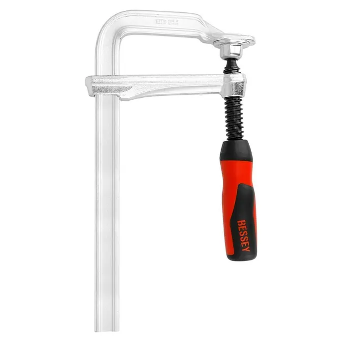 Bessey Schraubzwinge GZ20B10 - Spannweite: 200 mm, Spannkraft: 6.000 N, Ausladung: 100 mm - Die BESSEY Ganzstahl-Schraubzwinge mit dem markanten 2-Komponentengriff für kraftvolles und komfortables Spannen.
