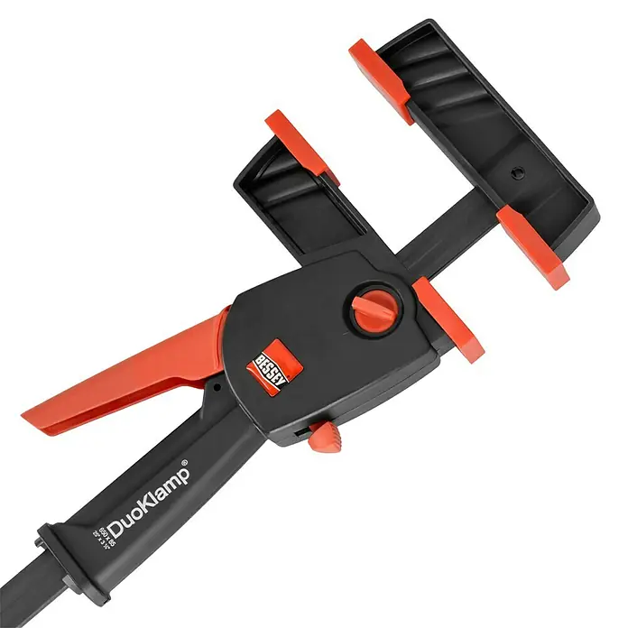 Bessey Einhandzwinge DuoKlamp DUO 65-8 - Spannweite: 650 mm, Spannkraft: 1.200 N, Ausladung: 85 mm - BESSEY DuoKlamp Spreiz- und Spannwerkzeug mit Schnellverstellung und variabler Spannkraft für vielseitige Anwendungen.