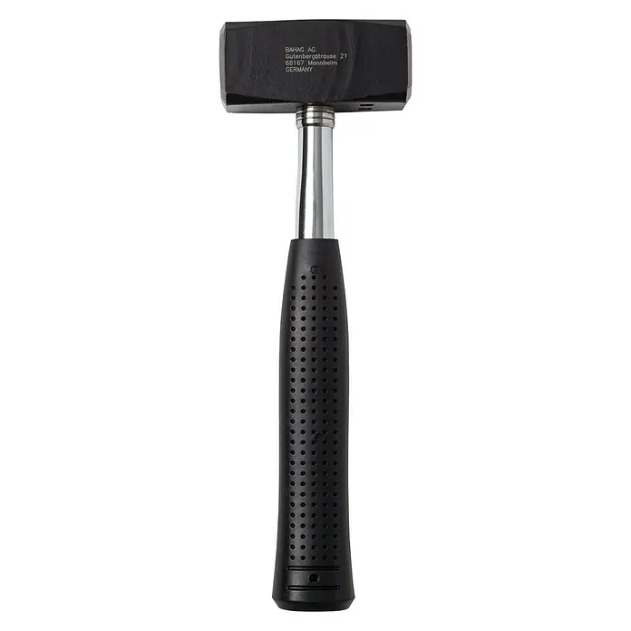 Wisent Mazo - 1.000 g, Acero, Mango de acero - Mazo negro con cara blanda y mango antideslizante para golpes precisos sin daños. Ideal para taller y manualidades.