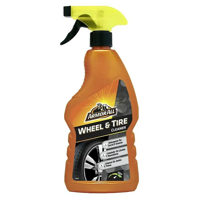 ArmorAll Limpiador de llantas Wheel & Tire - 500 ml - Armor All Limpiador de ruedas y neumáticos para una limpieza sin esfuerzo, eliminando rápidamente la suciedad y el polvo de frenos para que las ruedas parezcan nuevas.