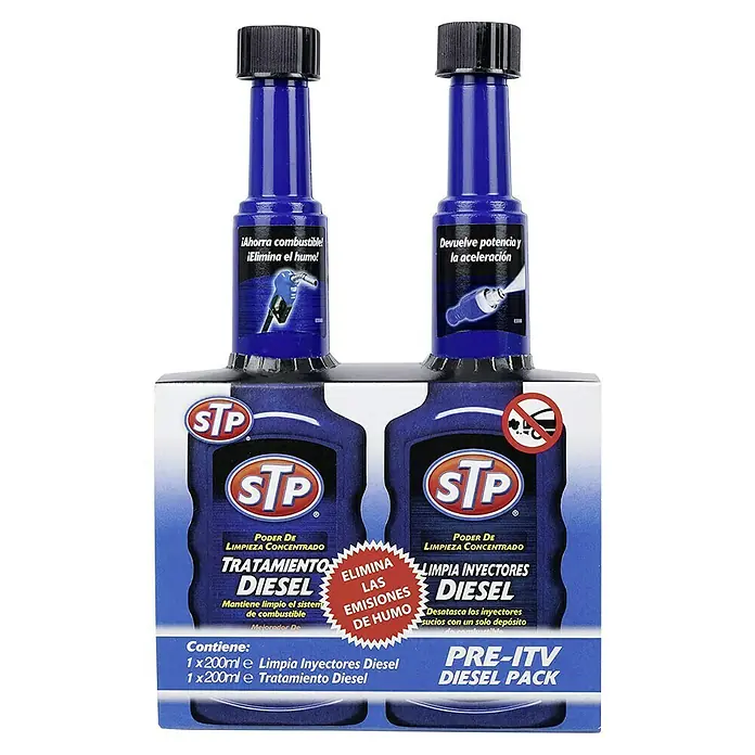 STP Limpiador de inyectores de diésel PRE ITV + tratamiento - 400 ml - STP Pre-ITV Diesel Pack: Este pack incluye Limpia Inyectores Diésel y Tratamiento Diésel para motores diésel limpios y potentes.