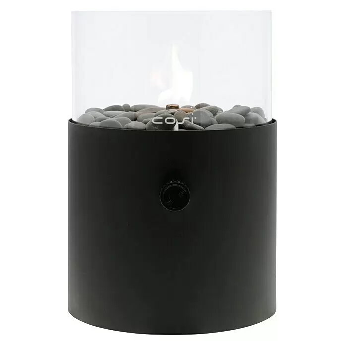 Gaslaterne Cosiscoop XL - Black, Ø x H: 20,5 x 30,5 cm - Vorderansicht