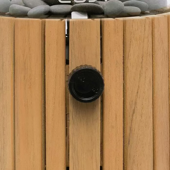 Gaslaterne Cosiscoop Timber - Holz, Ø x H: 18,5 x 30 cm, Rund - Detailaufnahme