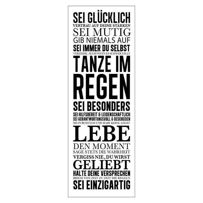 ProArt Type Hype Kunstdruck auf Keilrahmen (Hausordnung I, 30 x 80 cm)