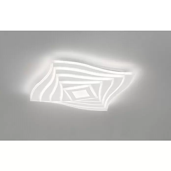 Fischer & Honsel LED-Deckenleuchte Hero - 50 W, L x B x H: 50 x 50 x 7,6 cm, Weiß, Mehrfarbig - Stimmungsaufnahme