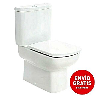 Roca Eos Pack de WC (Con borde de descarga, Salida dual, Blanco)