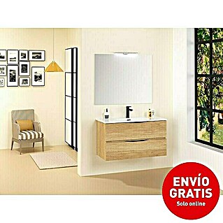 Conjunto de mueble de baño Bruna (Nature, Mate, 100 cm, 3 pzs.)