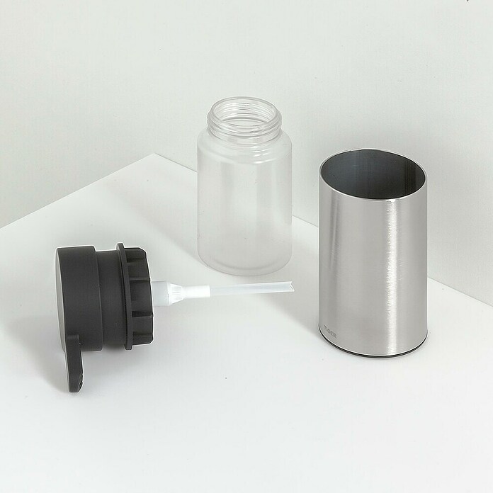 Tiger Dock Zeepdispenser (Roestvrij staal, Geborsteld RVS, 135 ml) | BAUHAUS
