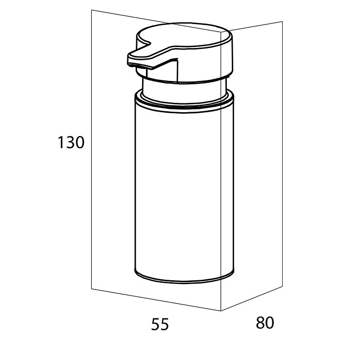 Tiger Dock Zeepdispenser (Roestvrij staal, Geborsteld RVS, 135 ml) | BAUHAUS