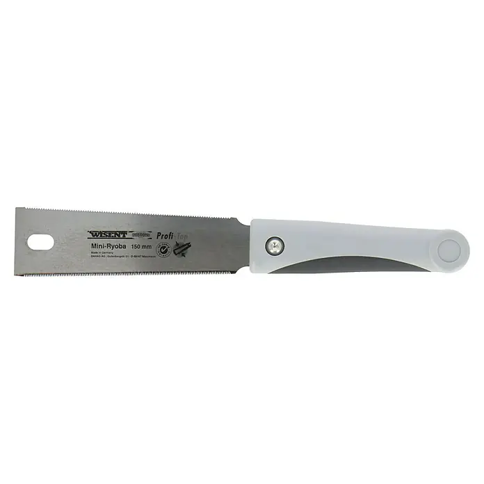 Wisent Komfort-Japansäge Mini-Ryoba - Blattlänge: 150 mm, Material Griff: 2K-Griff - Mini-Ryoba Handsäge mit 150 mm Sägeblatt und grauem Griff. Ideal für präzise Schnitte im Modellbau und Hobbybereich.