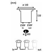 Paulmann Ronde led-inbouwverlichting Floor (Ø x h: 110 x 132 mm) | BAUHAUS