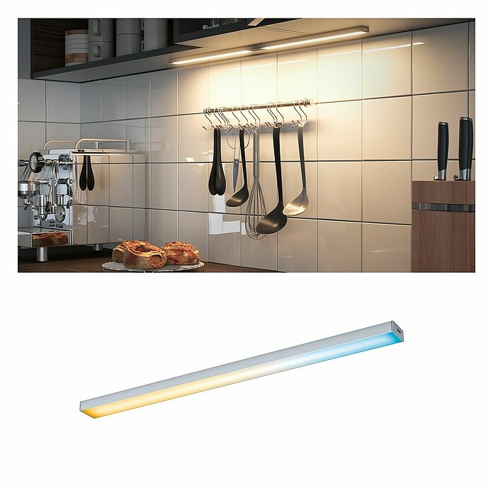 Paulmann Clever Connect Led-onderbouwverlichting Barre (Lengte: 350 mm, Mat chroom) | BAUHAUS