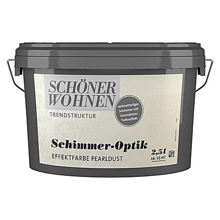 SCHÖNER WOHNEN-Farbe Trendstruktur Farbeffektputz Schimmer-Optik Effektfarbe (Pearldust)