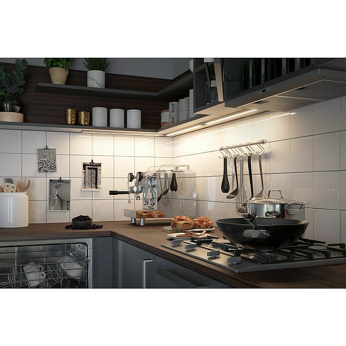 Paulmann Clever Connect Led-onderbouwverlichting Barre (Lengte: 550 mm, Mat chroom) | BAUHAUS