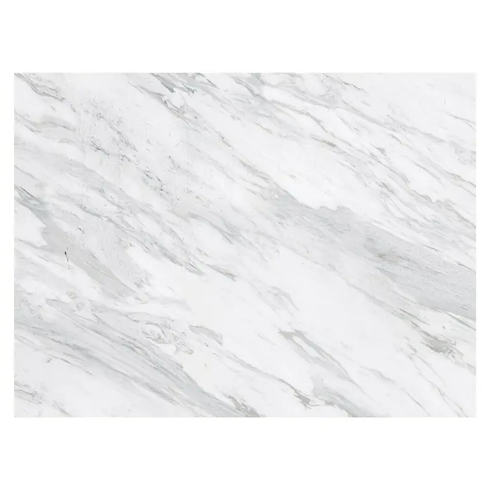 Grosfillex Wandpaneel Element 3D - Marbre Volakas, 2.600 x 375 x 8 mm - Grauer und weißer Marmorhintergrund mit zarten Wirbeln, ideal für elegante Designs und hochwertige Visualisierungen.