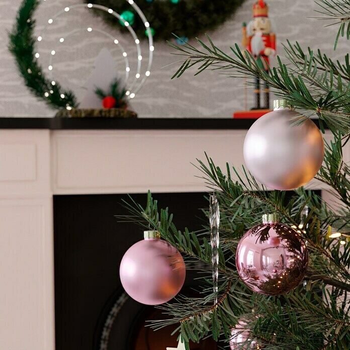 Weihnachtskugeln (Bordeaux, Kunststoff, Durchmesser: 6 cm, 48 Stk.) |  BAUHAUS | Weihnachtsbaumklammern