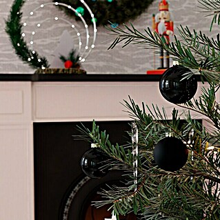Weihnachtskugeln (Ebony Black, Glas, Durchmesser: 6 cm, 20 Stk.)