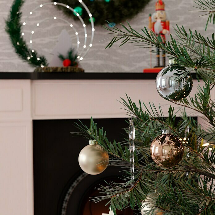 Weihnachtskugeln im Geschenkbeutel (Gold, Kunststoff, Durchmesser: 6 cm, 20  Stk.) | BAUHAUS